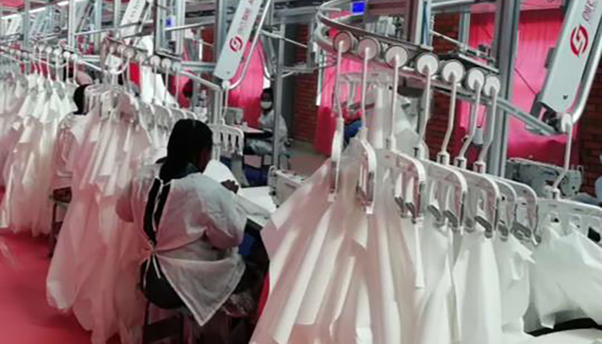 Producing PPE to combat COVID-19 in Rwanda